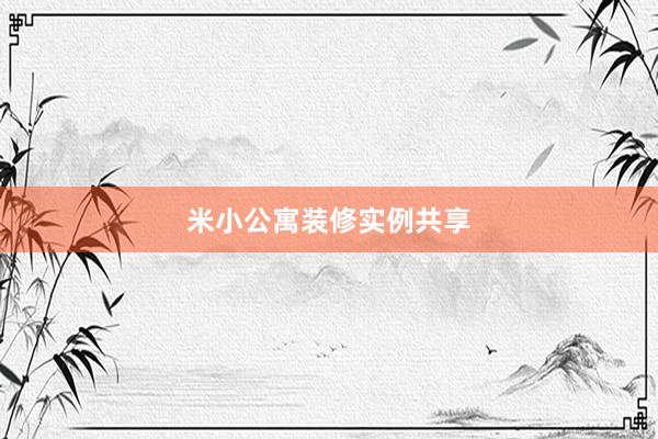米小公寓装修实例共享